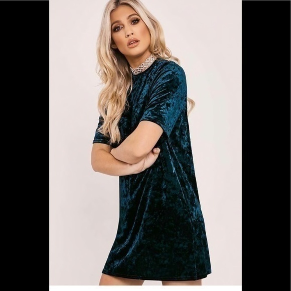 Green Velvet Oversized Dress Size Small
